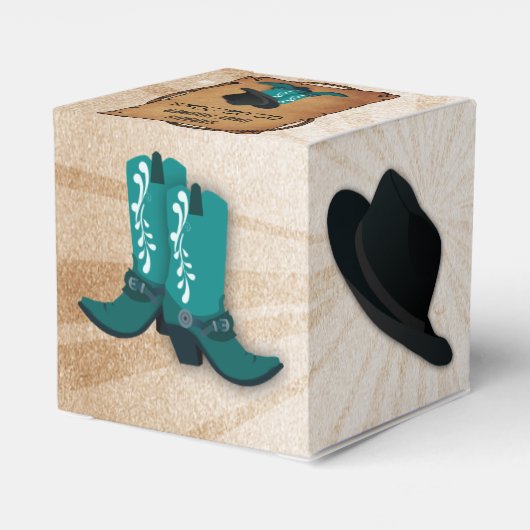 カウボーイ・ブーツ西パーソナライズされたの好重箱 フェイバーボックス (裏面サイド)
