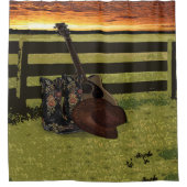 カウボーイ·ブーツ シャワーカーテン (正面)