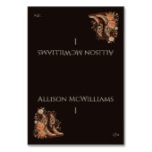 カウボーイ・ブーツ・フィッシュの国の西部の花 テーブルナンバー (正面)