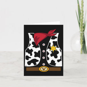 カウボーイ ベスト ウェスタン シェリフ コスチューム クール イージー ハロウィン カード