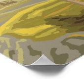 カウボーイ&ホースモンタナヴィンテージ旅行ポスター ポスター (角)