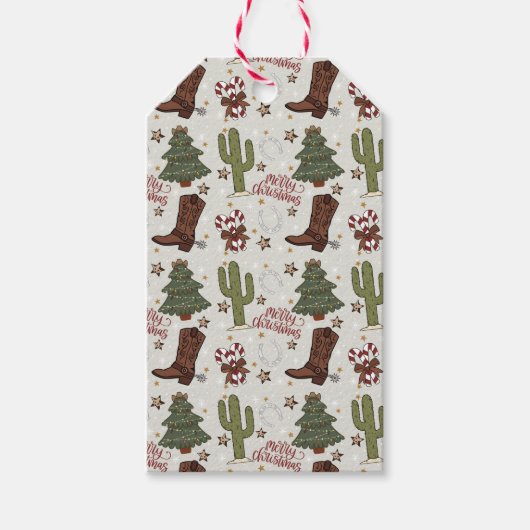 カウボーイ・メリー・クリスマス ギフトタグ (正面)