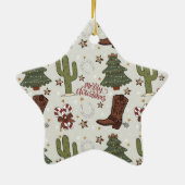 カウボーイ・メリー・クリスマス セラミックオーナメント (裏面)