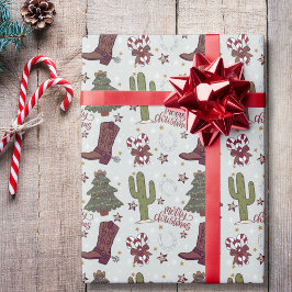 カウボーイ・メリー・クリスマス ラッピングペーパー