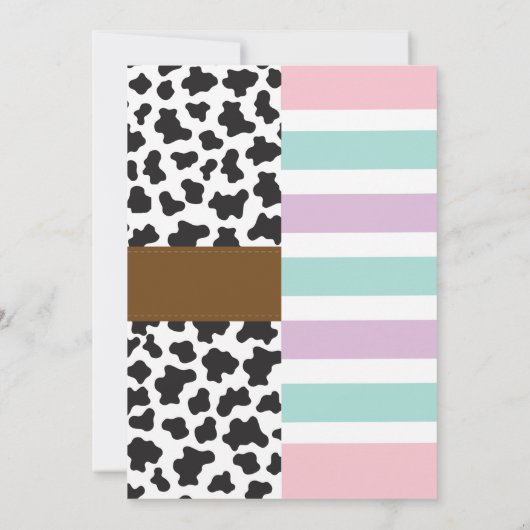 カウボーイ&ユニコーンボーイズガールズ誕生日招待状 招待状 (裏面)