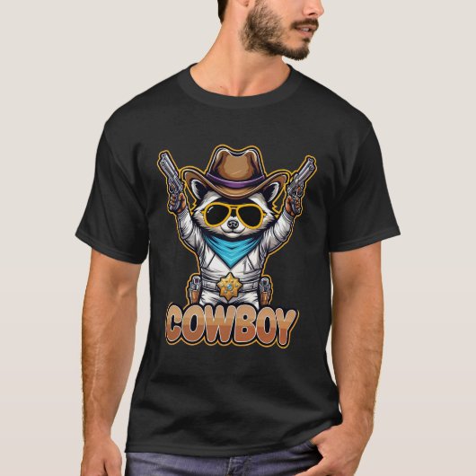 カウボーイ・ラクーン Tシャツ (正面)
