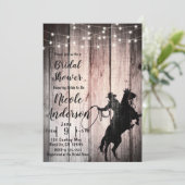 カウボーイ ラスティック ウッド バーン カントリー ブライダル シャワー 招待状 (スタンド正面)