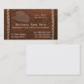 カウボーイ、ランチャー＆ロデオ　シミュレートレザースタイル 名刺 (正面/裏面)