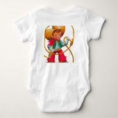 カウボーイ レトロ ボーイ チャイルド かわいい ウェスタン ベビーボディスーツ (裏面)