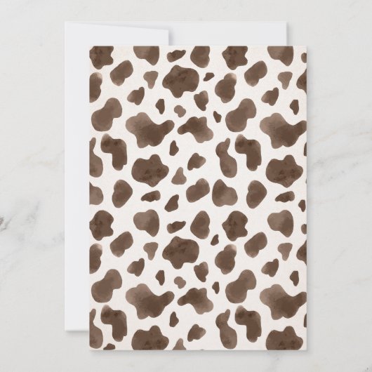 カウボーイ・ロデオ1歳の誕生日どのように西は1だった 招待状 (裏面)