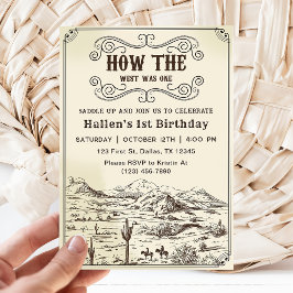 カウボーイ・ロデオ1歳の誕生日どのように西は1だった 招待状