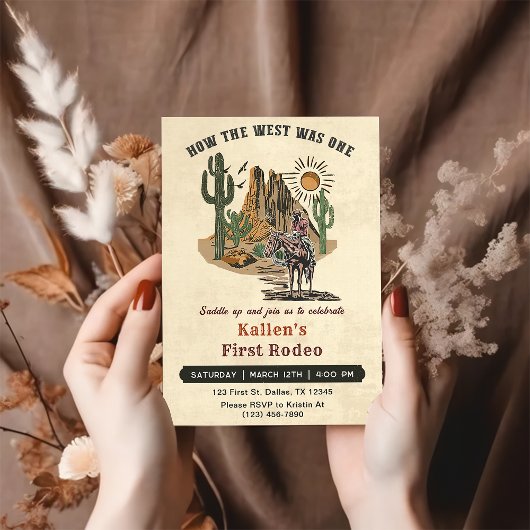 カウボーイ・ロデオ1歳の誕生日どのように西は1だった 招待状