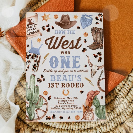 カウボーイ・ロデオ1歳の誕生日どのように西は1だった 招待状