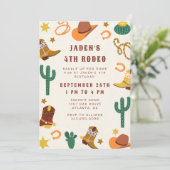 カウボーイ・ロデオ・ウェスタン誕生日パーティー 招待状 (スタンド正面)