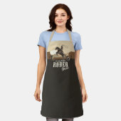 カウボーイ・ロデオ・ショー・パーソナライズド エプロン (着用した状態)