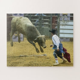 カウボーイ ロデオ ピエロ 牛 妨害 ウエスタン スポーツ ジグソーパズル