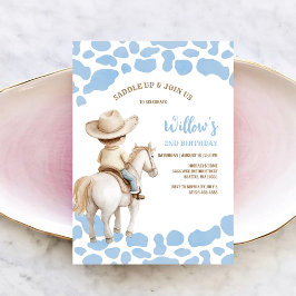 カウボーイ・ロデオ・ブルー・バースデー 招待状