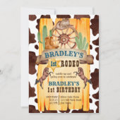 カウボーイ・ロデオ・ホース・ウェスタン・バースデーパーティー 招待状 (正面)