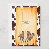 カウボーイ・ロデオ・ホース・ウェスタン・バースデーパーティー 招待状 (裏面)