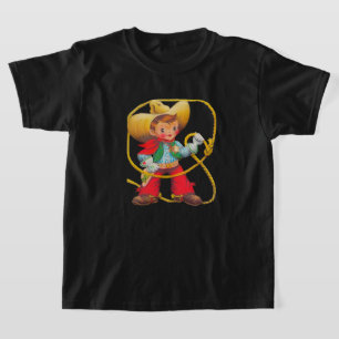 カウボーイ+ロープ+ハット+スパー+バッジ Tシャツ