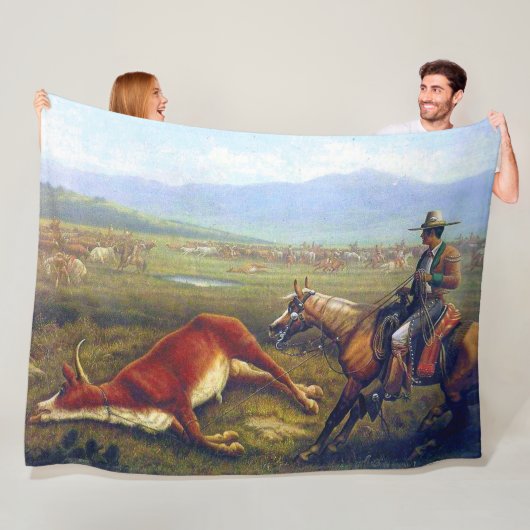 カウボーイ ヴァケーロ C 1830 ウェスタン フリースブランケット (インサイチュ)