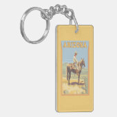 カウボーイ(側面図)アリゾナ キーホルダー (正面左)