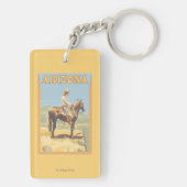 カウボーイ(側面図)アリゾナ キーホルダー (裏面)