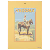 カウボーイ(側面図)アリゾナ クリップボード (裏面)