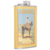 カウボーイ(側面図)アリゾナ フラスク (右)