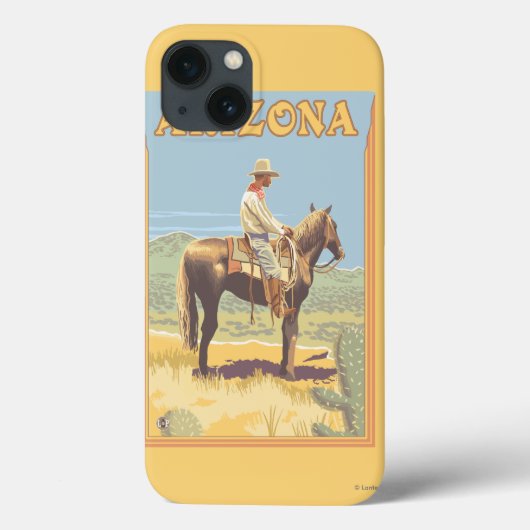 カウボーイ(側面図)アリゾナ Case-Mate iPhoneケース (裏面)