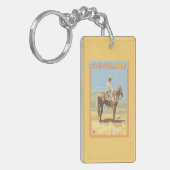 カウボーイ(側面図)コロラド州 キーホルダー (正面左)