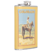 カウボーイ(側面図)コロラド州 フラスク (右)