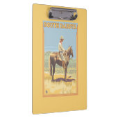 カウボーイ(側面図)サウスダコタ クリップボード (右)