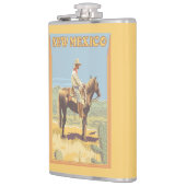 カウボーイ(側面図)ニューメキシコ フラスク (左)