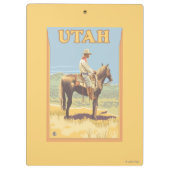 カウボーイ(側面図)ユタ クリップボード (裏面)