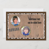 カウボーイ&女性のカーボーイウェスタン誕生日パーティーの招待 招待状 (裏面)