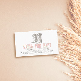 カウボーイ/女性のカーボーイブーツベビー用シャワーブック エンクロージャーカード