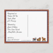 カウボーイ/女性のカーボーイベビーシャワー招待状 インビテーションポストカード (裏面)