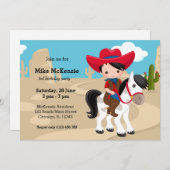 カウボーイ 招待状 (正面/裏面)