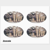 カウボーイ 楕円形シール (シート)