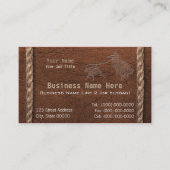 カウボーイ/西部ののどは革及びロープに用具を使いました 名刺 (正面)