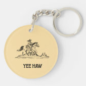 カウボーイ 馬 西部劇 ジョーク YEE HAW キーホルダー (裏面)