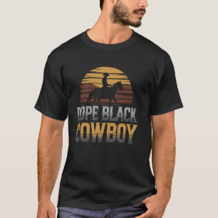 カウボーイ 黒人 アフリカ系アメリカ人 乗馬 ロデオ 馬術 Tシャツ