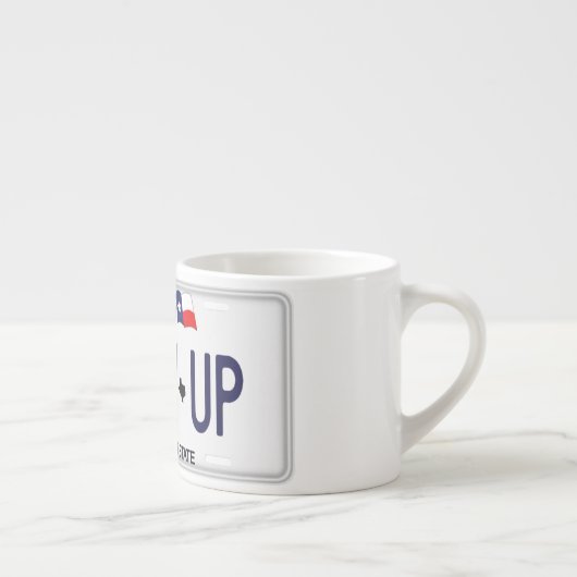 カウボーイ! CWBYはテキサス州のナンバープレートを持ち上げます エスプレッソカップ (右)