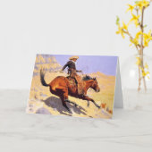 カウボーイ(Frederic Remington) カード (黄色い花)