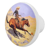 カウボーイ(Frederic Remington) セラミックノブ (右)
