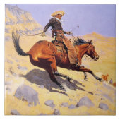 カウボーイ(Frederic Remington) タイル (正面)