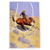 カウボーイ(Frederic Remington) ミディアムペーパーバッグ (正面)