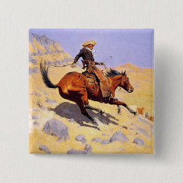 カウボーイ(Frederic Remington) 缶バッジ