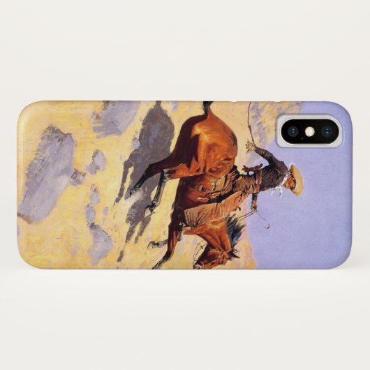 カウボーイ(Frederic Remington) Case-Mate iPhoneケース (裏面(横))